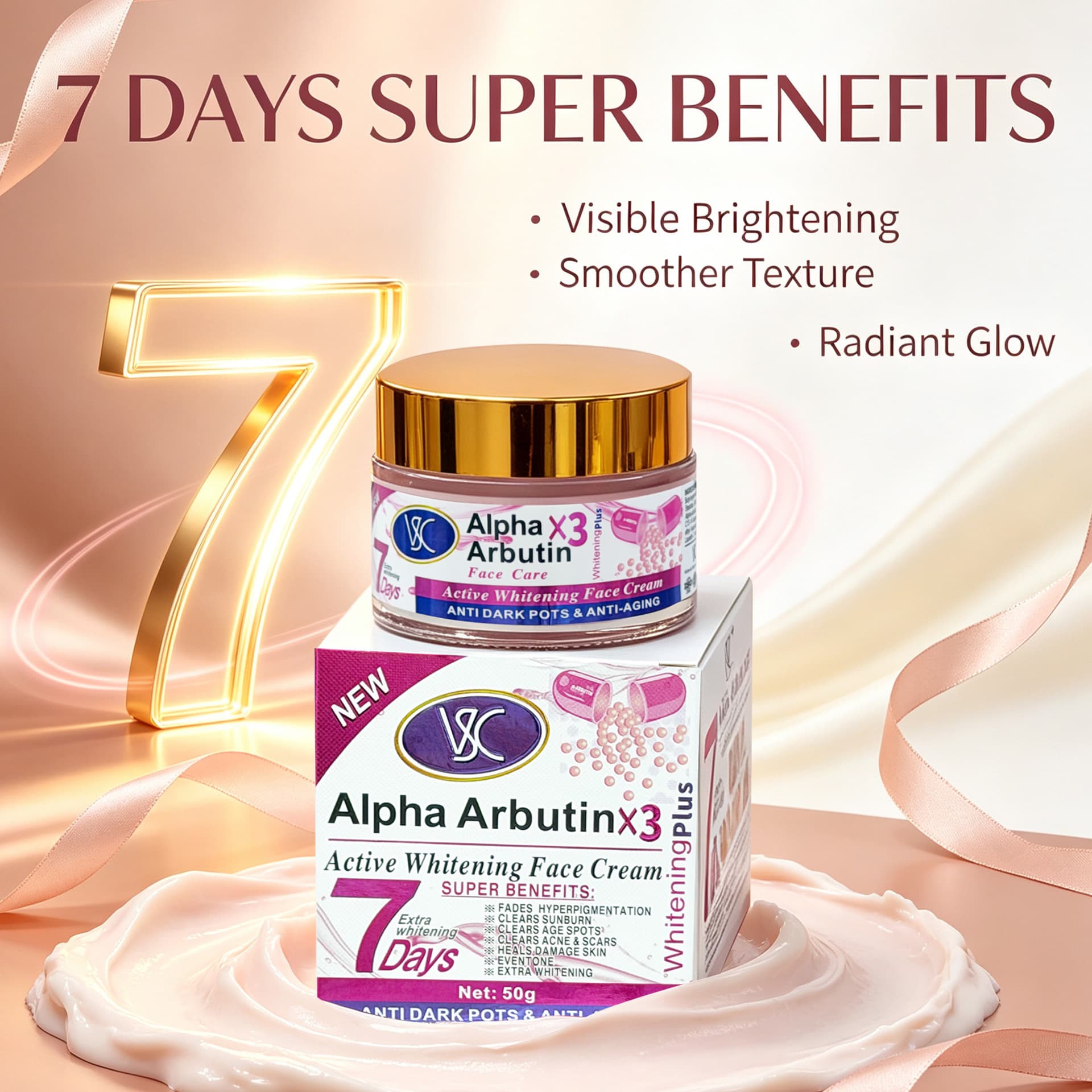 Cross-border Arbutin Face Cream 50g & 100g Moisturizing Nourishing Soothing Oil-Free Face Cream Wholesale Export