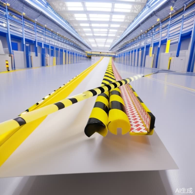 In Stock PU Bumper Corner Guard Soft Edge Protection Strip Buffer Impact Industrial Black Yellow Warning Self-adhesive No Drilling