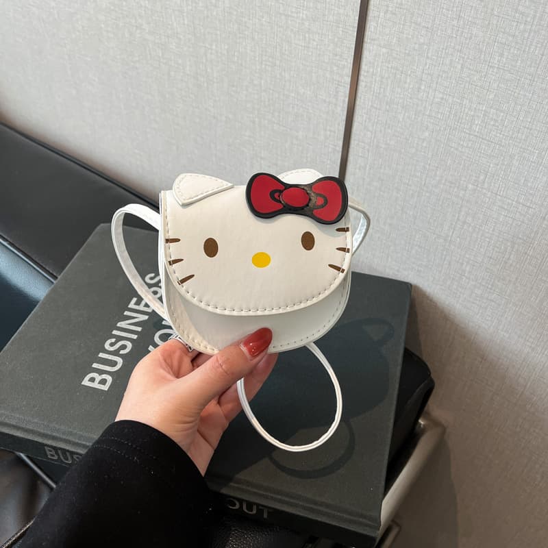 Hellokitty Kids Bag Cute Cartoon Kitty Cat Coin Purse Mini Crossbody Shoulder Bag Lipstick Bag