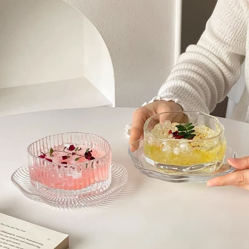 Glass Dessert Bowl Premium Yogurt Fruit Bowl Sugar Water Tremella Soup Bird's Nest Bowl Personal Tableware