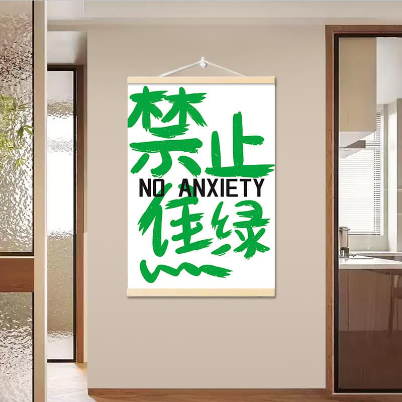 Good things happen, hanging paintings reject anxiety, put them in pieces, ins style live broadcast room hanging paintings heal office meter box decorative paintings
