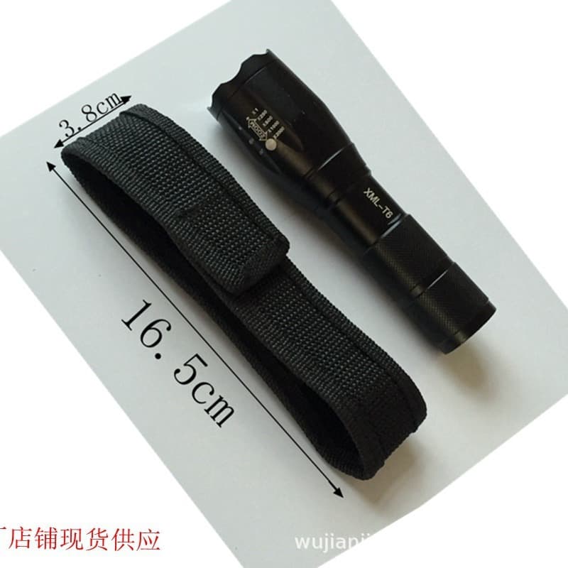 Flashlight Fabric Case for High-luminosity T6 Zoom 878 103, Dedicated Nylon Pouch, Factory Direct, In Stock, Wholesale
