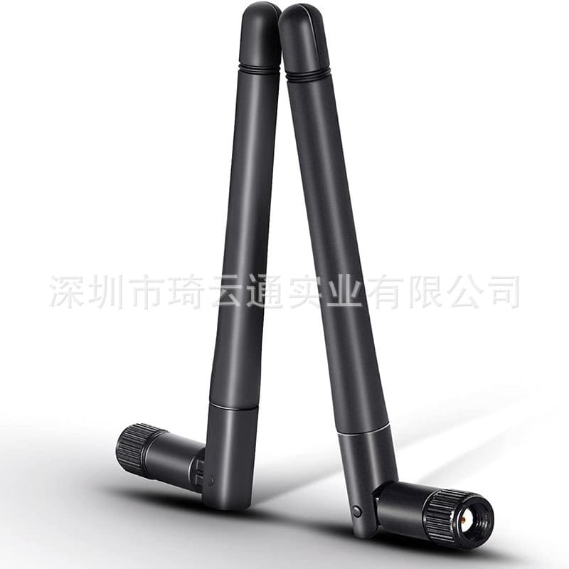 Foldable 2.4g/5.8G Router Antenna Wireless Network Card Security Surveillance Black SMA Head Indoor Outdoor Communication