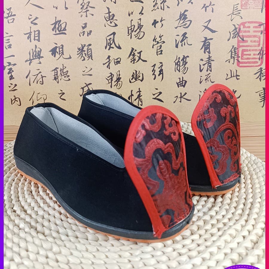 Ethnic Style Embroidered Shoes for Men and Women, Thousand-Layer Sole Retro Han Shoes, Hanfu Curved-Toe Shoes, Ancient Shoes, Costume Shoes, Drama Shoes