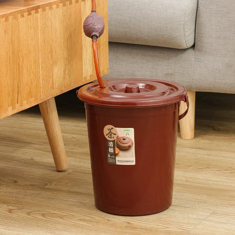 Tea bucket, wastewater bucket, tea dregs bucket, Kung Fu tea set accessories, tea table separation filter, tea strainer, tea ceremony round drain bucket
