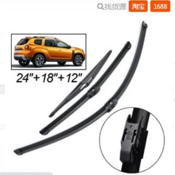Front and Rear Wiper Blades for Renault Duster II 2017-2020 Dacia Duster