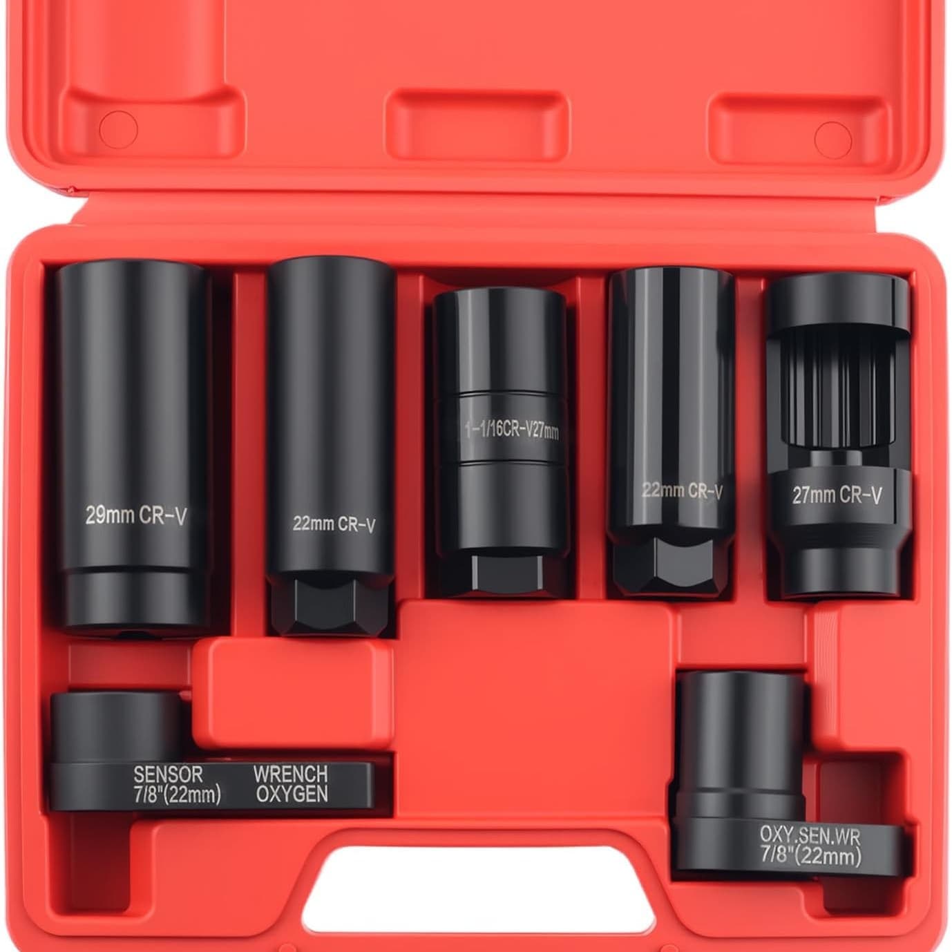 Drop Shipping 7-Piece Japanese European Oxygen Sensor Wrench Set with Oxygen Sensor Socket, Oxygen Sensor Removal Tool, Chrome Vanadium Steel