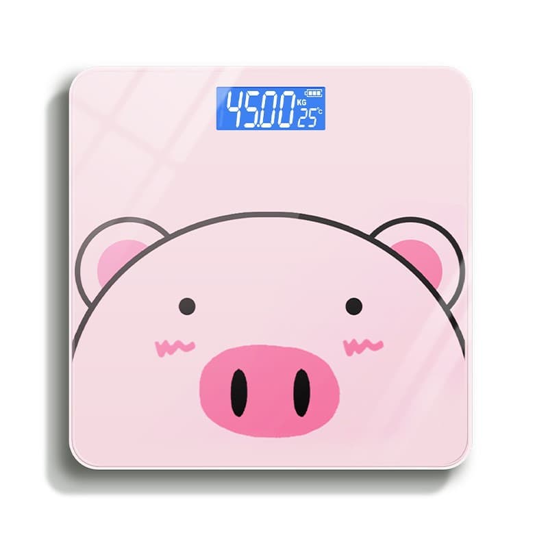Cute weight scale home weight measuring electronic scale human body smart rechargeable scale foreign trade cartoon pig bear rabbit