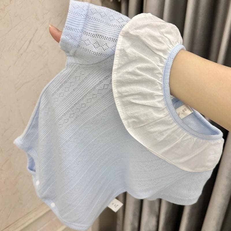 Summer Baby Romper Soft Breathable Crawling Suit Girl Bodysuit Sky Blue Pink Cotton