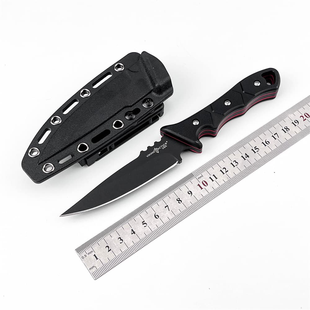 Cross-border hot selling tactical small straight knife high hardness one-piece steel outdoor knife camping fruit cutting portable EDC knife