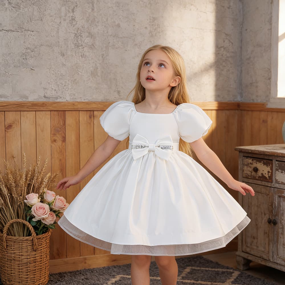 Children's Dress, Flower Girl, Little Girl's High-End Princess Dress, Birthday Tutu Dress, Girl's Host Piano Performance Costume