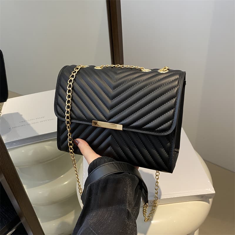 Fashionable indentation candy color simple chain 2024 spring new trendy retro commuting small square bag for women