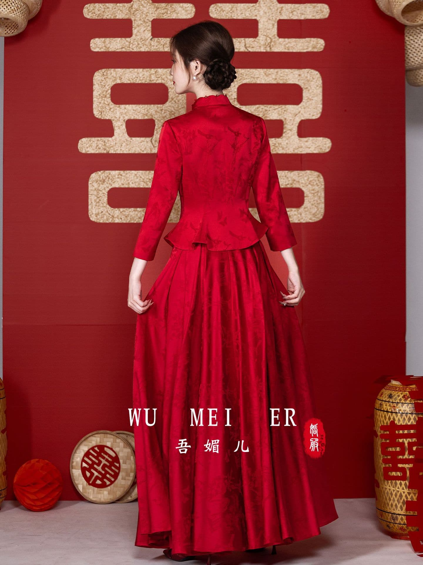 New Chinese-Style Red Wedding Toast Dress 2026 New Arrival Bride Casual Slim-Fit Ceremony Outfit for Engagement and Return Banquet Set