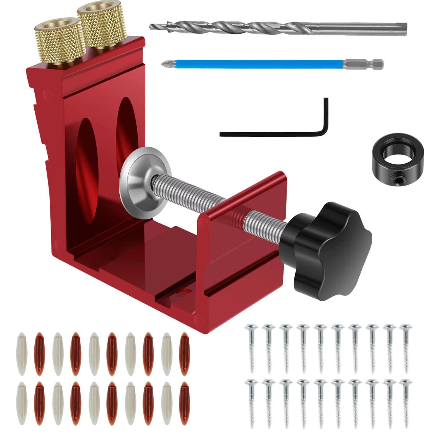 Cross-border 15-degree angle woodworking oblique hole locator, punch locator, wood panel splicing installation tool punch