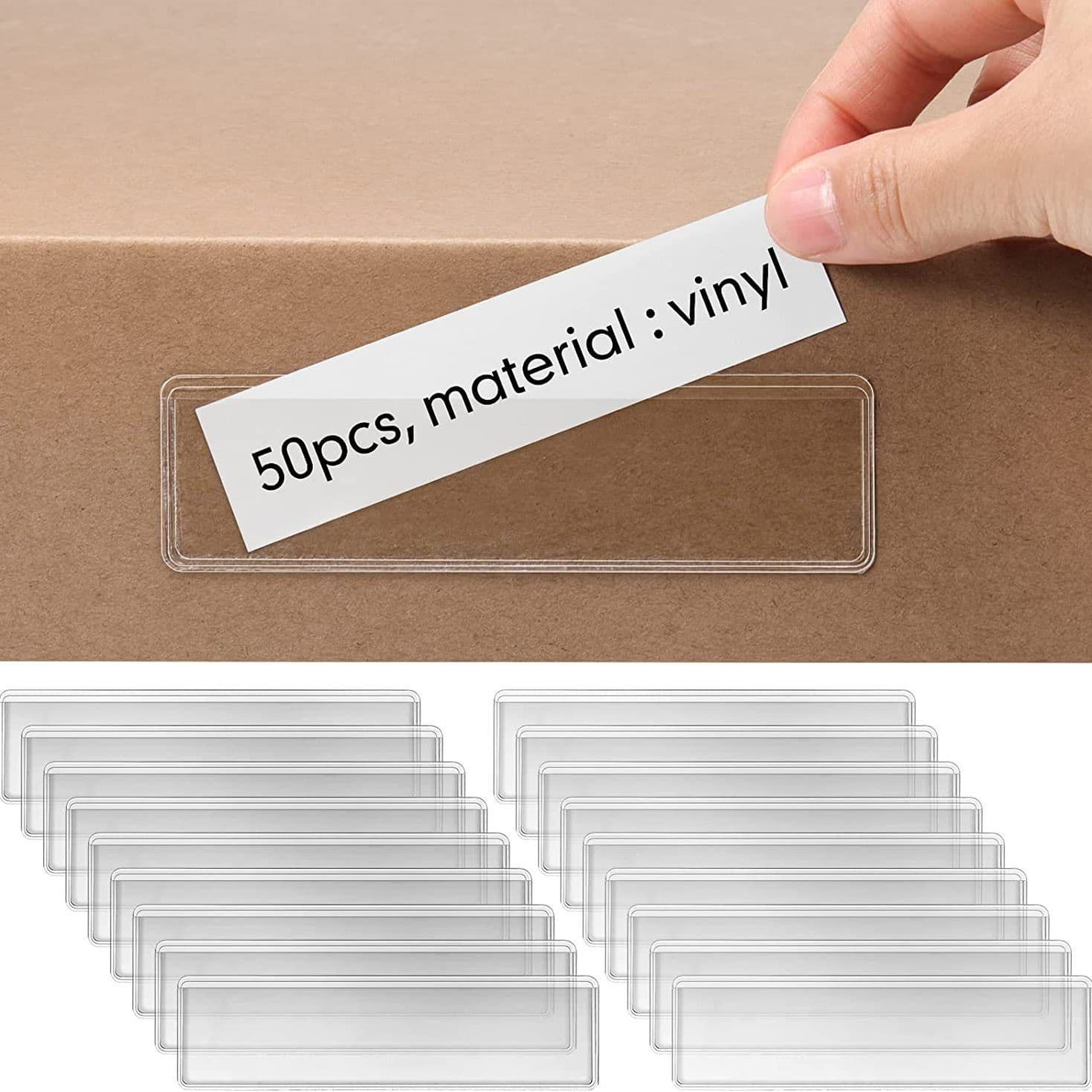 Amazon Hot Selling Waterproof Self-Adhesive Transparent Label Holder Warehouse Classification PVC Sticker