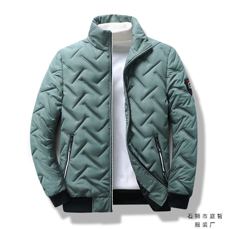 Cross-Border Men's Coat, Autumn and Winter New Style, Men's Cotton Jacket, Korean Trend Short Stand Collar Lightweight Down Cotton Coat