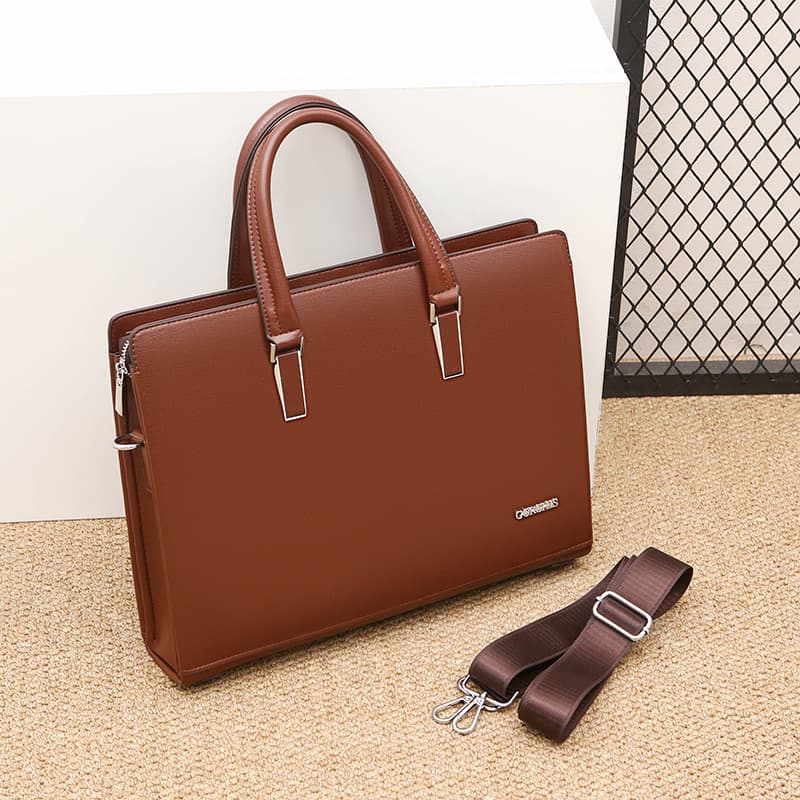 Wholesale Business Men's Handbag Shoulder Crossbody Laptop Bag Large Capacity Premium Briefcase Light Luxury