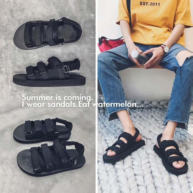 Summer Sandals Men's Student Dual-Purpose Men's Fashion Versatile Soft Sole Anti-Slip Couple Korean Style Trendy Shoes Hot Seller