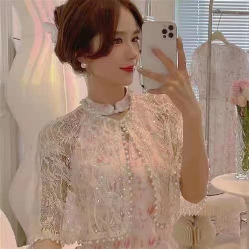Elegant 2024 Summer Chinese Dress Mantle Cardigan Lace Thin Style Wedding Party Outer Matching Shawl Jacket