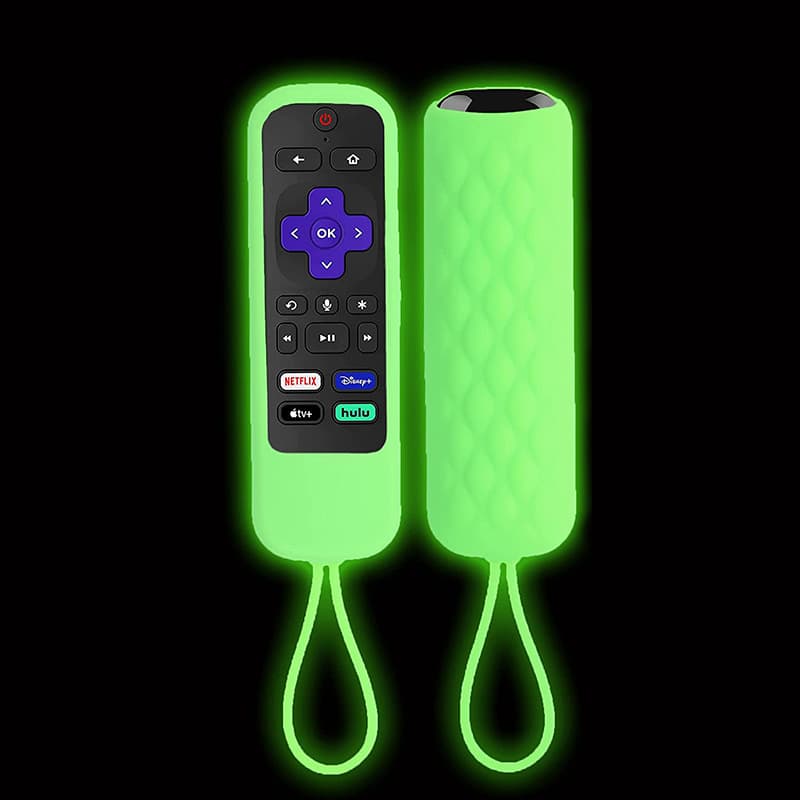 Glow-in-the-Dark Soft Shockproof Skin Case for Hisense Roku TV Remote 3600R/3900