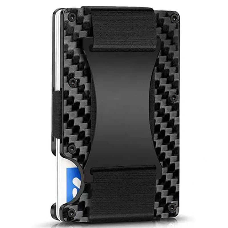Factory spot carbon fiber card holder RFID anti-theft brush aluminum alloy card holder metal wallet credit card bank card holder