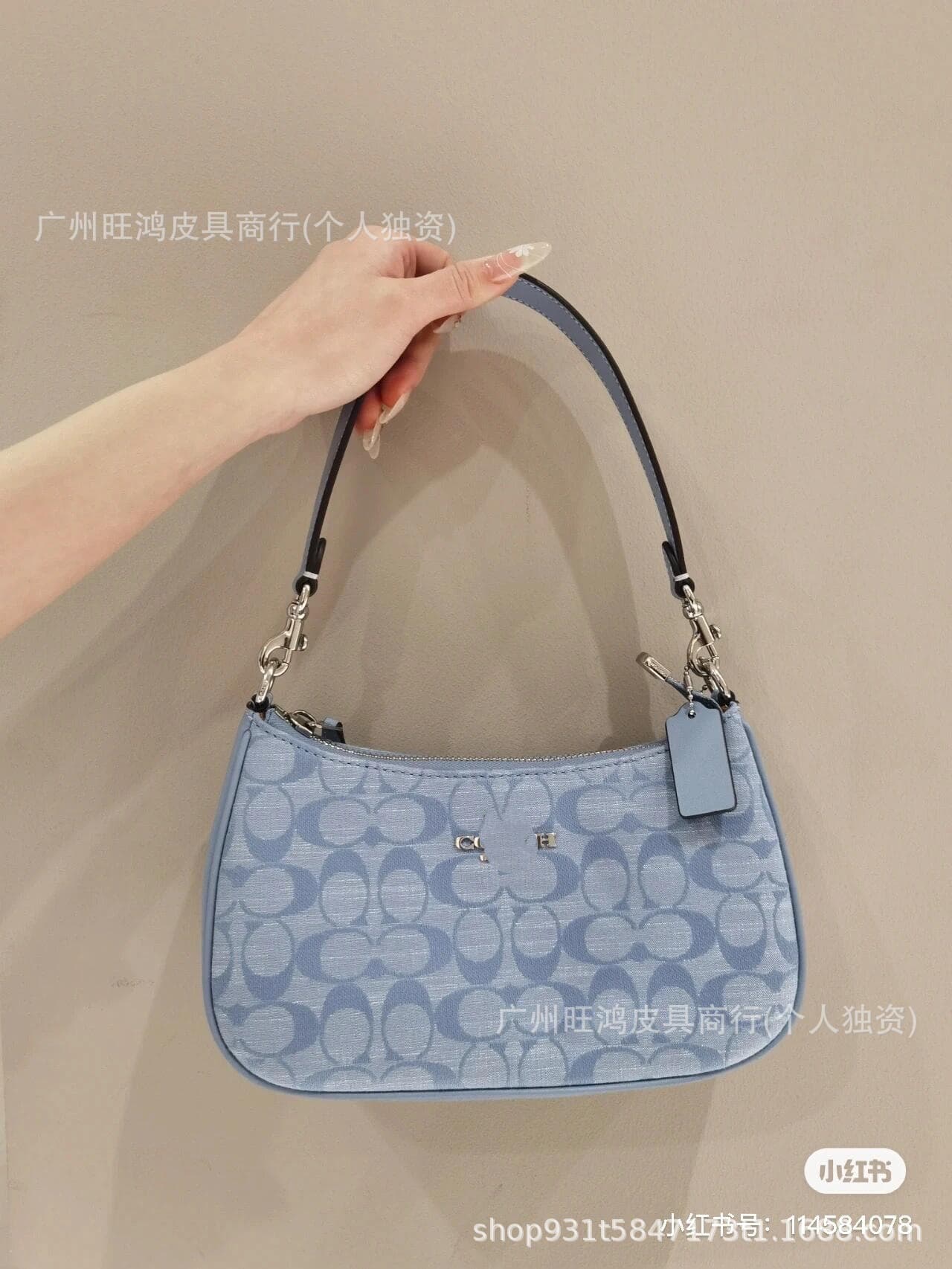 Koujia High-Quality Teri25 Underarm Vintage Crescent Chain Shoulder Bag, Mahjong Bag Crossbody Commuter Women's Bag