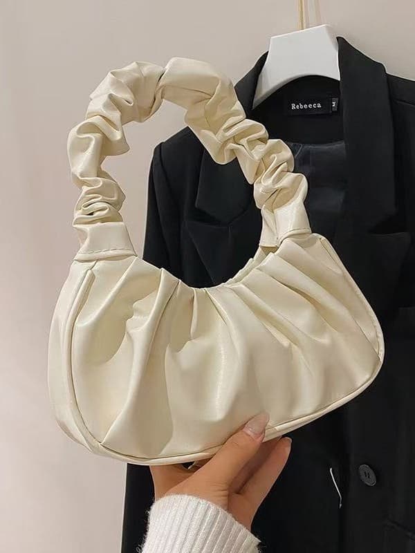 Women's Bag 2025 Large Capacity New Cloud Pleated Shoulder Bag Fashion Commuter Tote Bag Dog Tooth Tote Bag