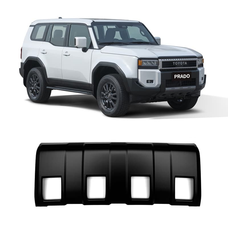 Black Front Bumper Lower Guard for New Toyota Prado LC250, Black Warrior Style Modification Accessory