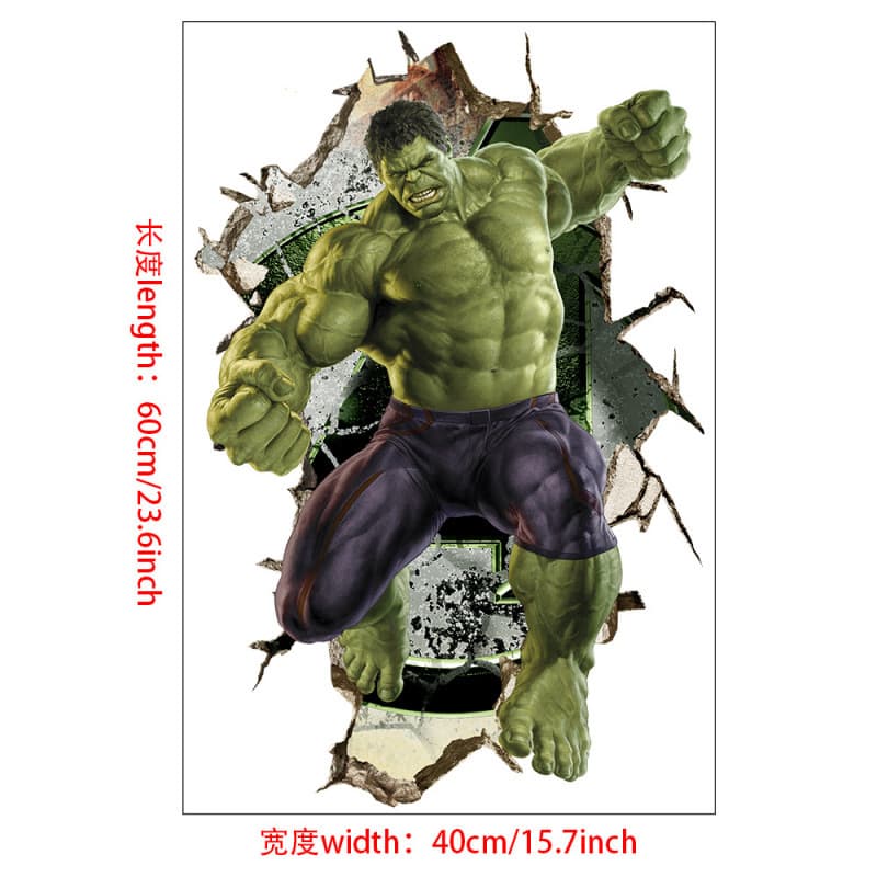 Cross-border Marvel Sticker 3D Avengers Living Room Bedroom Decorative Wall Sticker Poster Wholesale