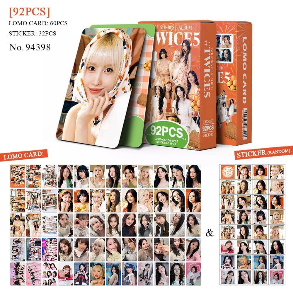 Cross-border exclusive supply of 92 cross-border spot TWICE daily special #TWICE5 collection photos KPOP peripheral LOMO photo cards