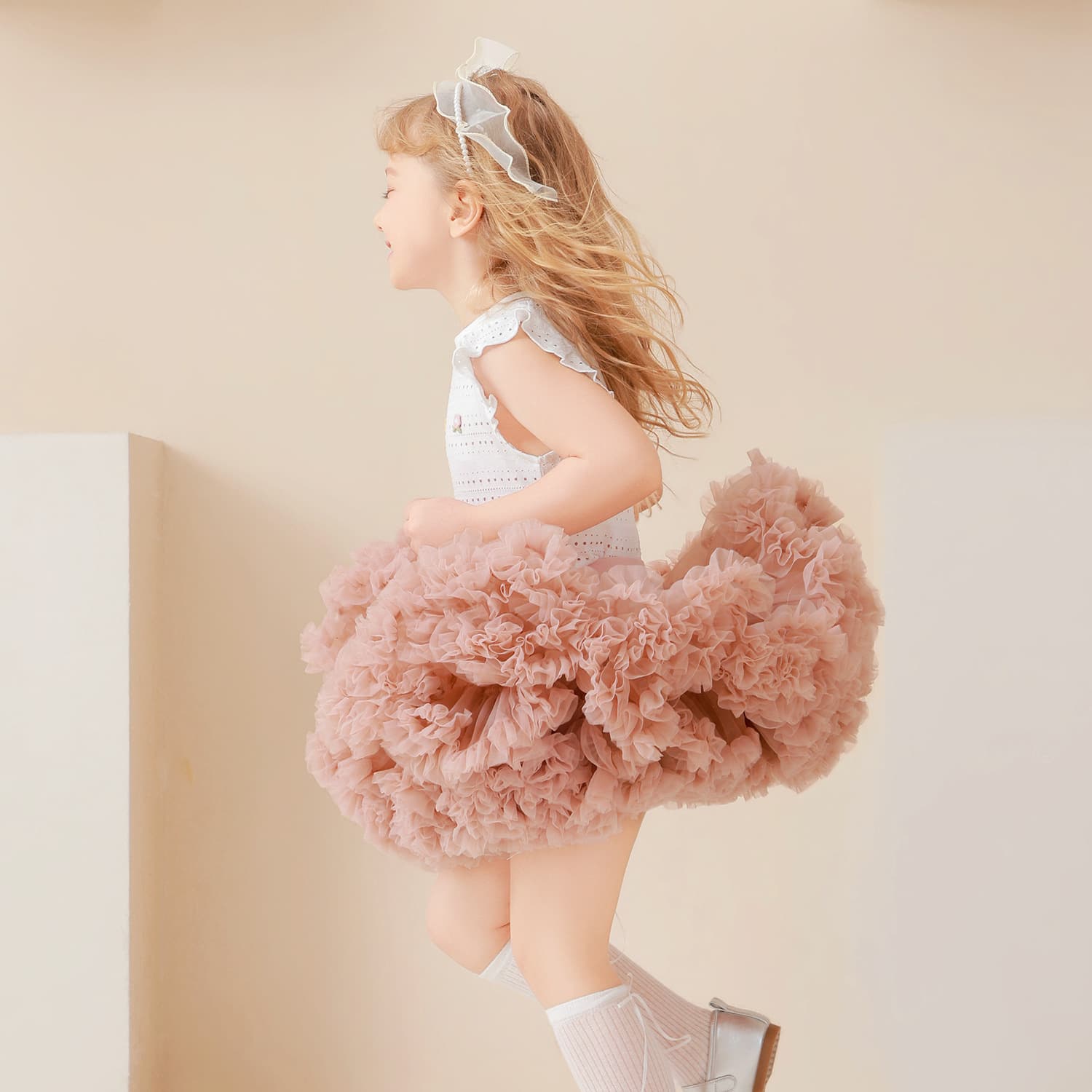 Super puffy girls tutu skirt skirt toddler puffy convex skirt fashionable summer children's cheerleading costumes