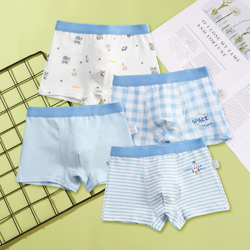 Boys' baby underwear Class A pure cotton summer thin boys' boxer briefs cartoon shorts factory wholesale