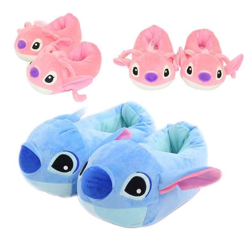 2025 Cross-border Autumn/Winter Indoor Cotton Slippers Stitch Angel Plush Slippers Stitch Cotton Slippers Warm Indoor Slippers