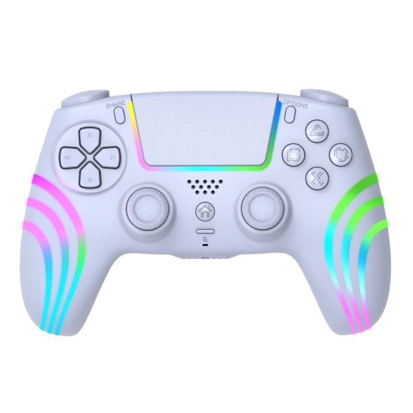 PS4 Wireless Controller Bluetooth Motion Sensing Gamepad with RGB Lighting P4 Controller Compatible with PC, Tablet