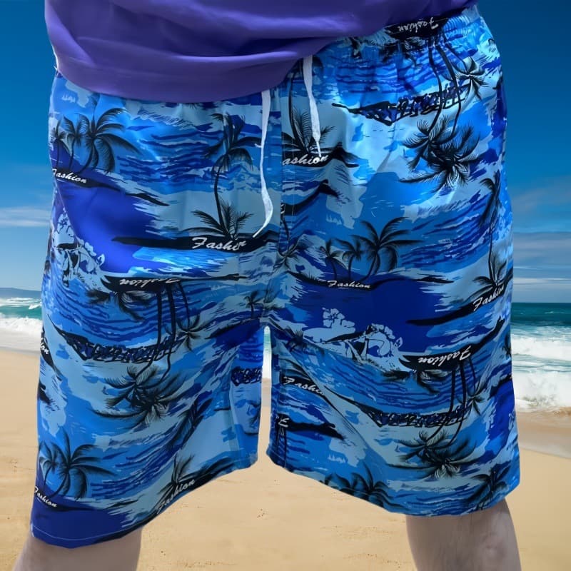 Men's Beach Shorts Breathable Camouflage Rafting Swim Shorts Quick-Dry Casual Lounge Pants Ins Style