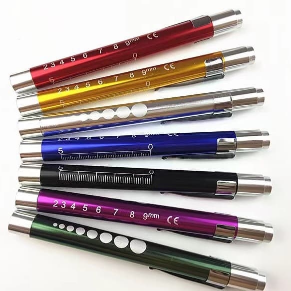 LED White/Yellow Light, Pen-Style Flashlight, Oral ENT Examination Pupil Light, Penlight, Pupil Pen