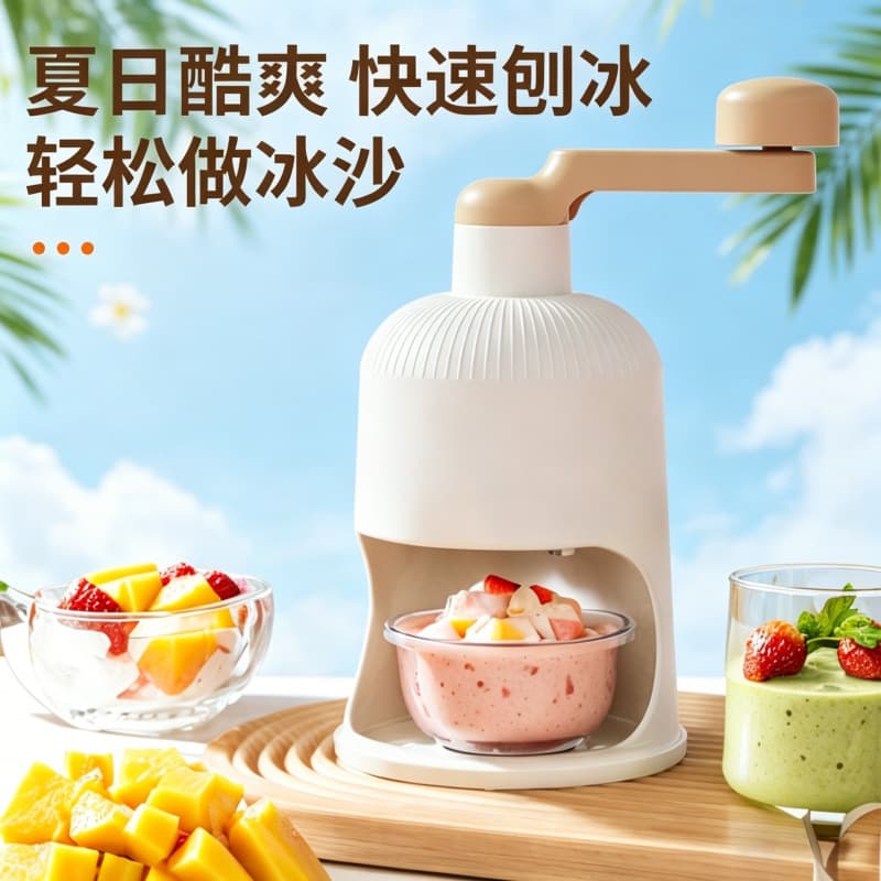 Cross-border hand-cranked ice-breaking artifact new shaved ice machine manual ice-breaking machine Amazon home manual ice cream hail shaved ice