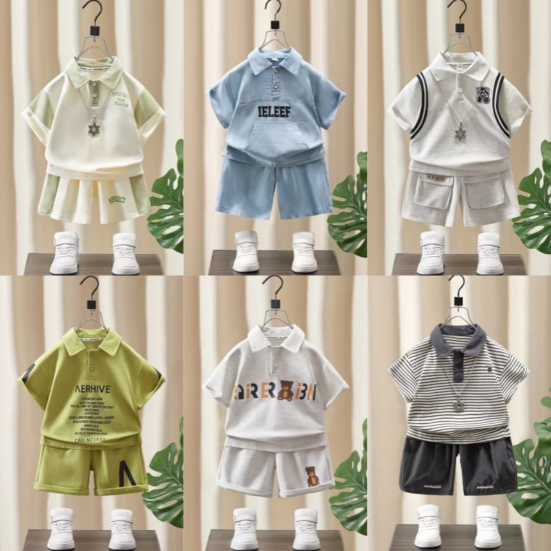 2026 Summer Children's Handsome Suit Boys' Fashion Trendy Two-Piece Suit Children's Comfortable Summer Suit Wholesale