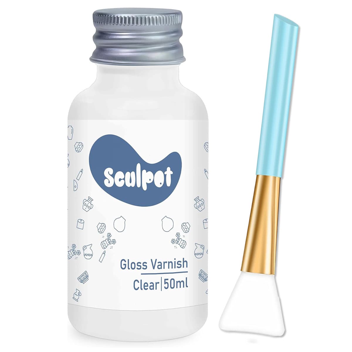 Air Dry Clay Glaze Varnish & Sealant, High Gloss Finish