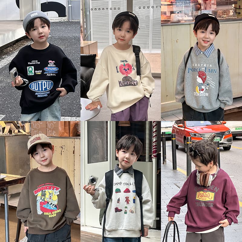 Elmo Baby Small/Medium/Large Children Loose Cute Cartoon Hoodie Unisex Kids 2025 Autumn Round Neck BOBO Top Trendy