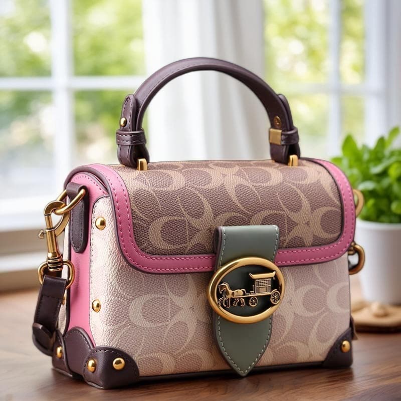 Hong Kong it popular niche contrasting color printed box bag for women 2026 new fashion high-end single shoulder crossbody bag for women