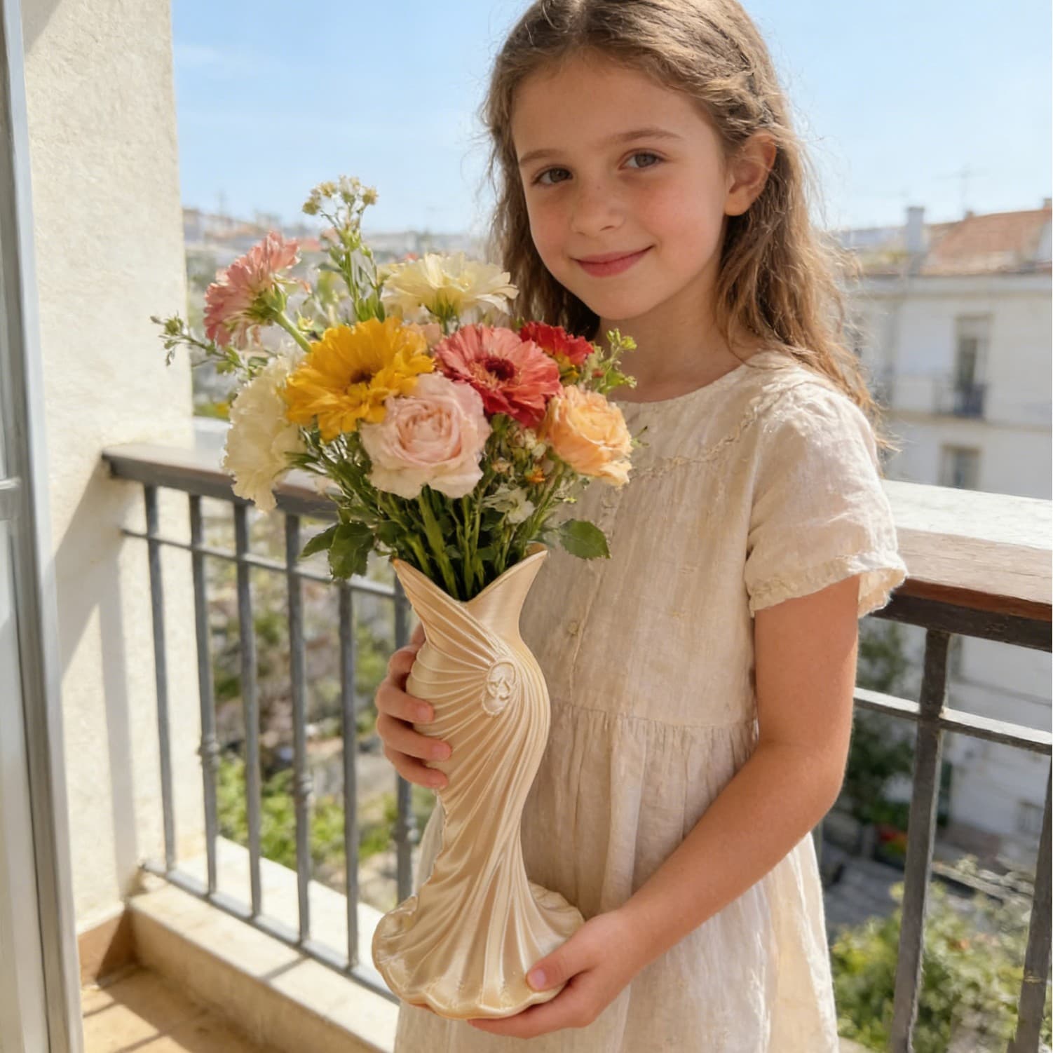 Cross-border 3D Printed Dress Vase Decoration Nordic Ins Style Home Decor Vase Ceramic Vintage
