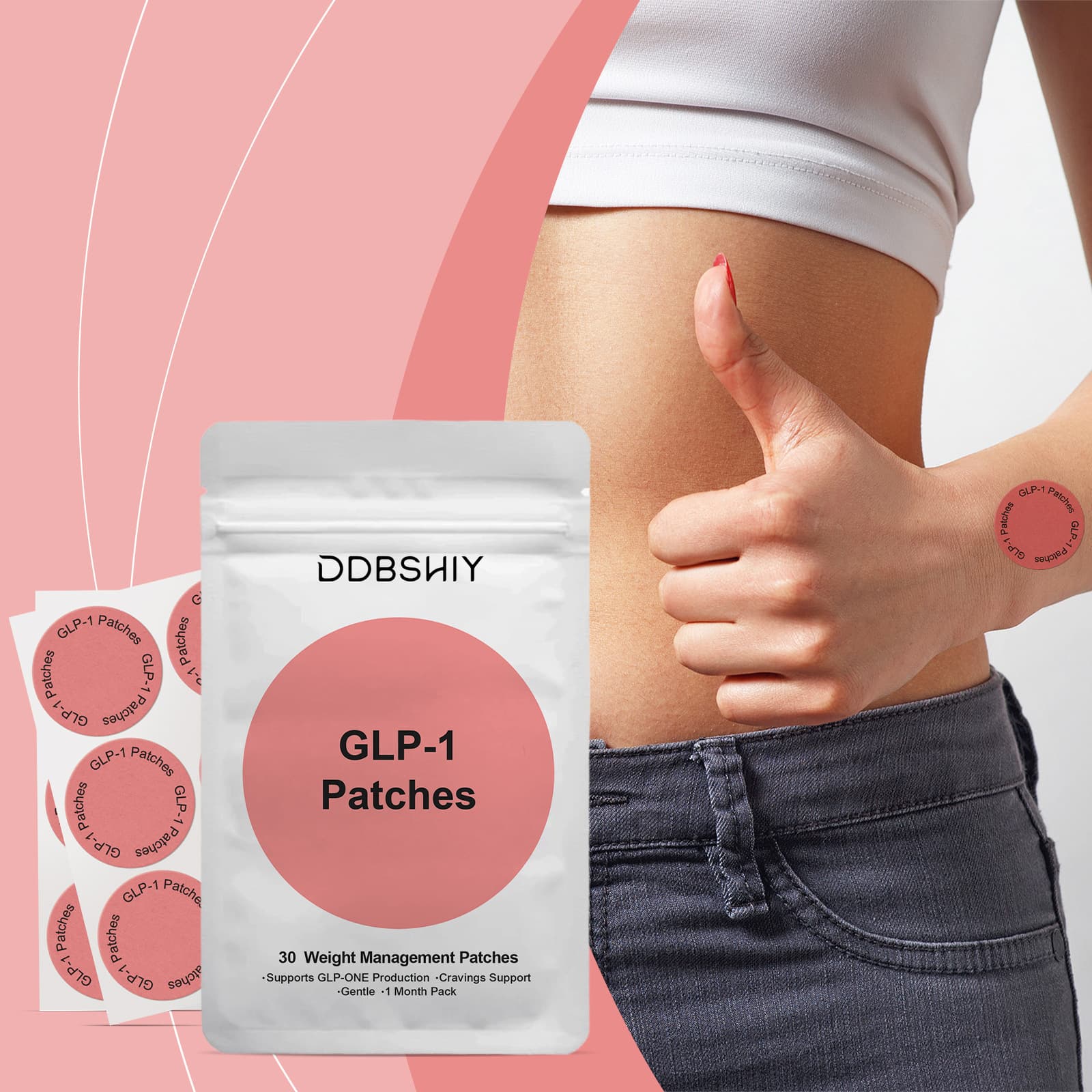 Cross-Border Hit GLP-1 Patches - Gentle Body Care Patches for Lightness, Convenient and Easy to Use