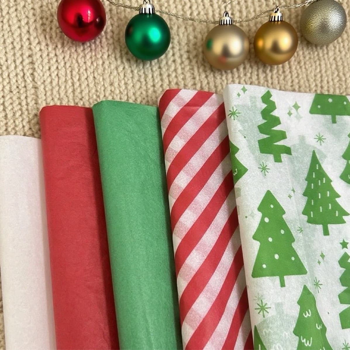New Amazon 17g Christmas gift wrap, 50x35cm folded sheets, colorful tissue paper for wholesale.