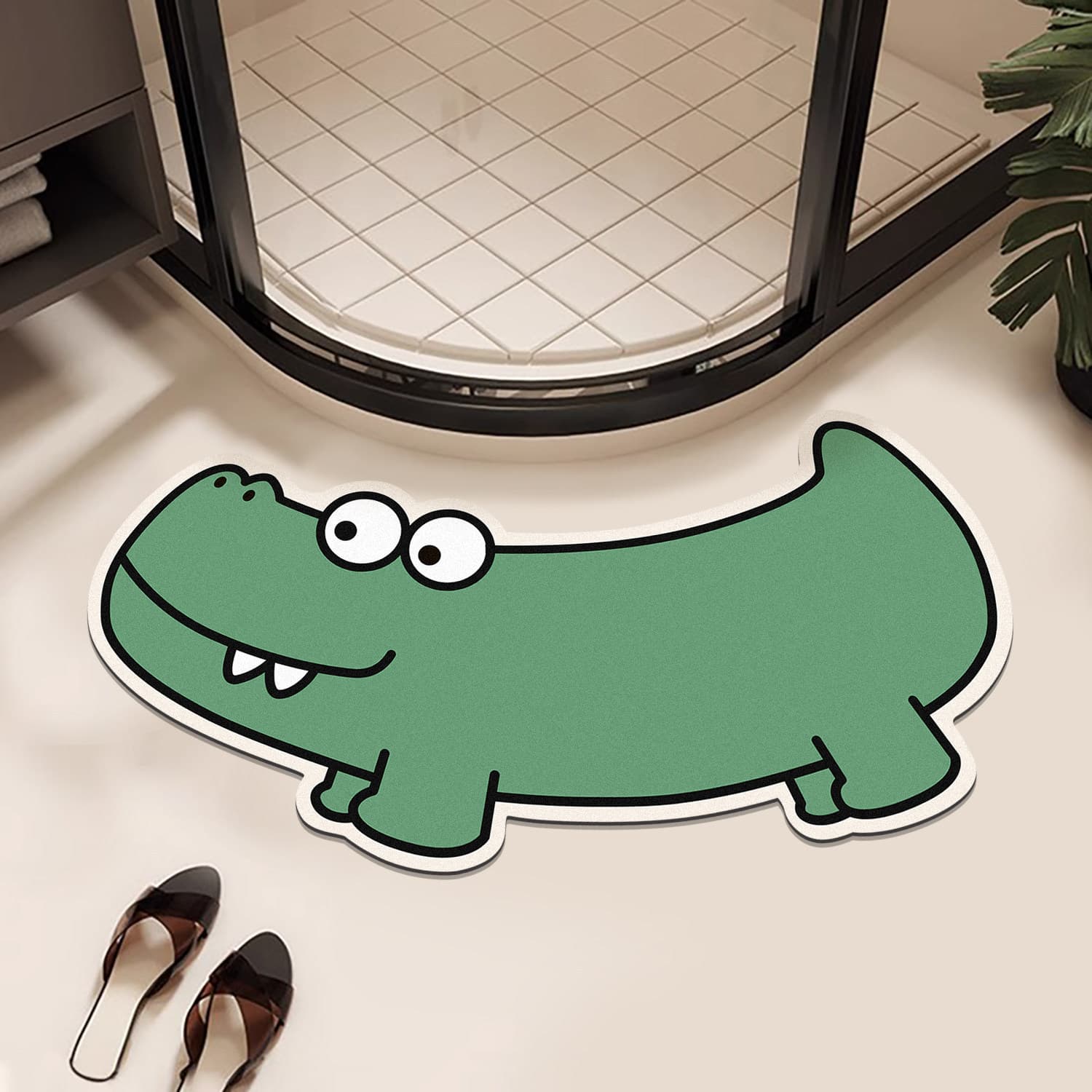 Cartoon cute capibala arched floor mat bathroom toilet absorbent foot mat bath non-slip floor mat hot sale