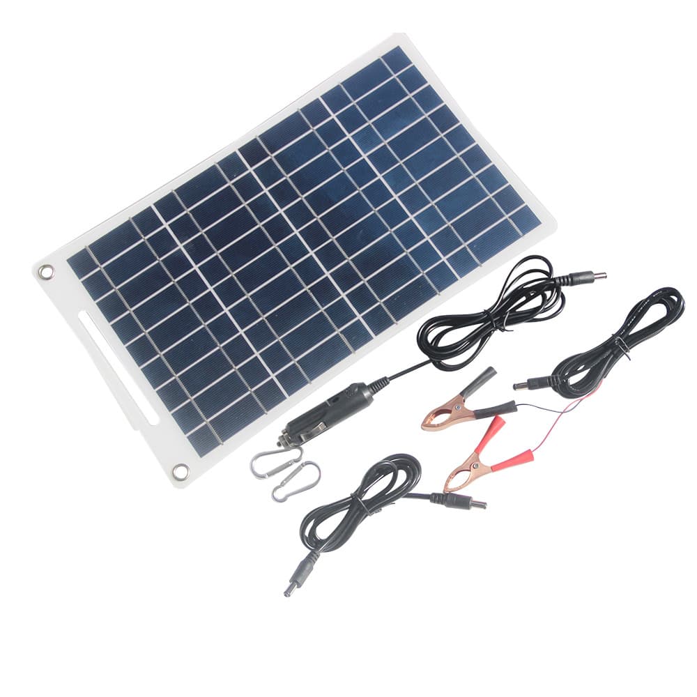 15W 18V Flexible Solar Panel Car Marine 12V Battery Charger Charging Board Dual USB + DC Output