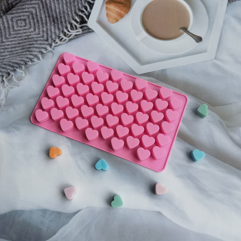 55 Heart 410 Fondant Chocolate Silicone Mold Candy Pudding Dessert Mold Cake Decoration Baking Utensil