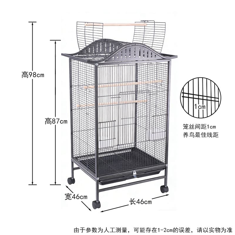 New Bird Cage Parrot Cage Large Luxury Villa Multifunctional Bird Breeding Cage Large Space Iron Art Metal Bird Cage