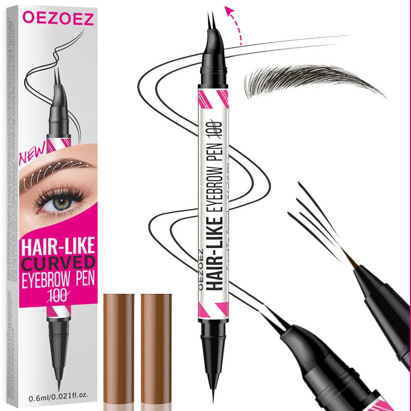 Cross-border Hot-selling Eyebrow Pencil, Curved Fork Eyebrow Pencil, 2-in-1 Eyeliner, Eyebrow Pencil Eyeliner
