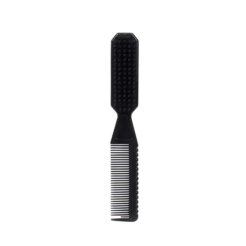 Hair Salon Barber Cleaning Neck Brush Vintage Pompadour Comb Double-Sided Brush Styling Soft Bristle Beard Brush